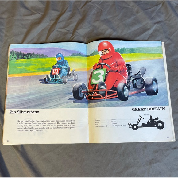 Vintage 1978 Super Book Of Racing Cars By Michael Shulan Soft Cover Illustrated - Picture 7 of 10